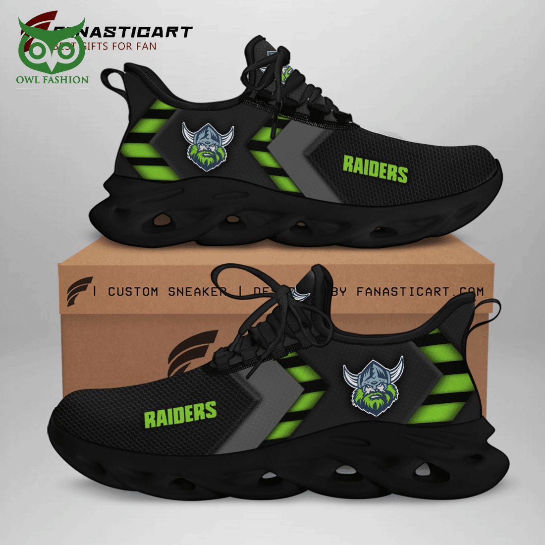 Canberra Raiders NRL Max Soul Shoes - Adult & Kids T-Shirts, Sweatshirts & Hoodies apparel design preview 1