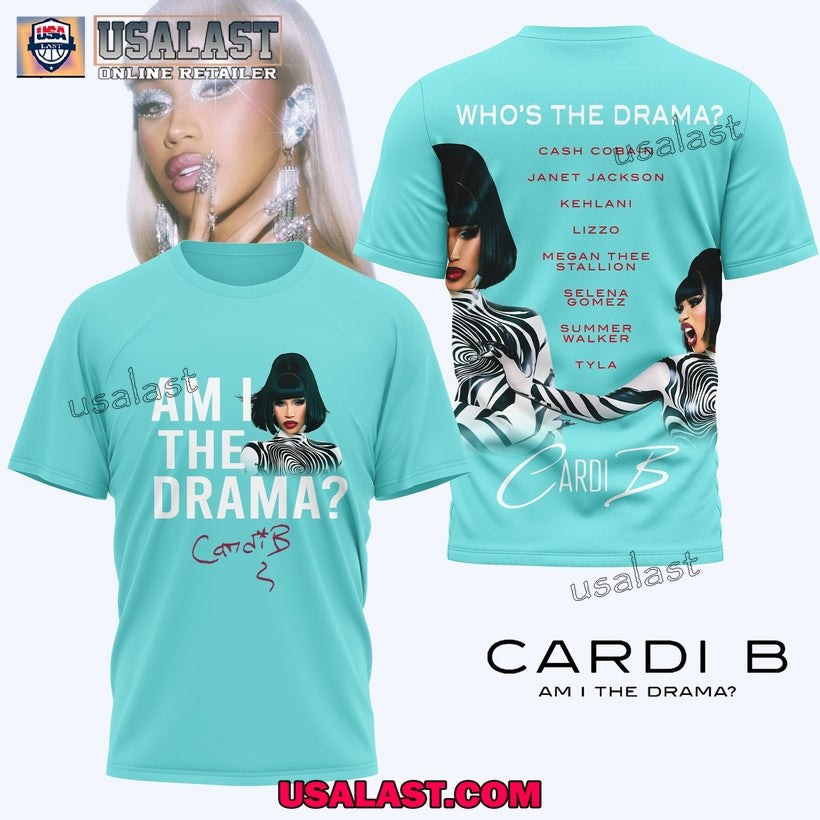 Cardi B Am I The Drama 3D - Adult & Kids T-Shirts, Sweatshirts & Hoodies apparel design preview 1