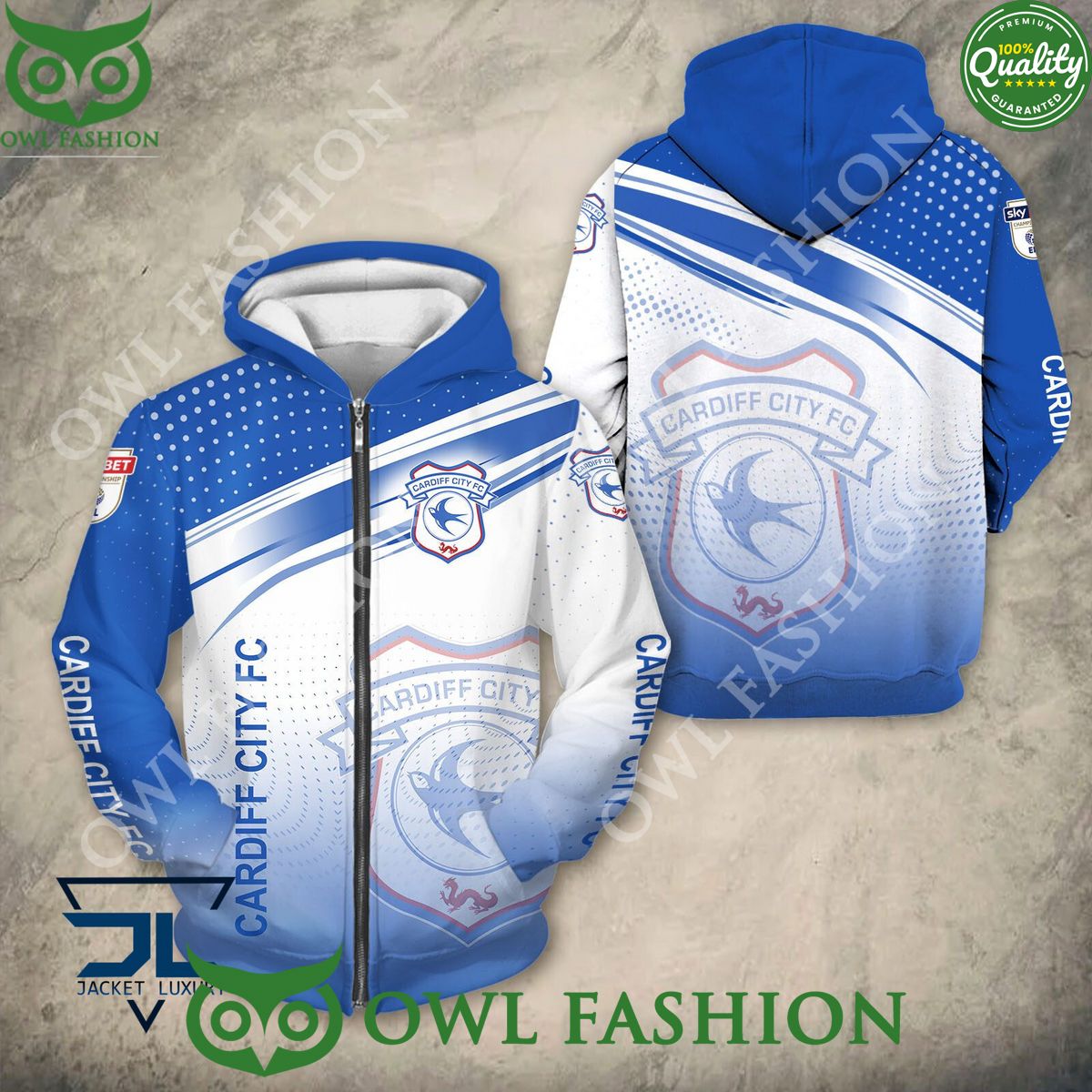 Cardiff City F.C EFL Champion 2024 3D - Adult & Kids T-Shirts, Sweatshirts & Hoodies apparel design preview 1