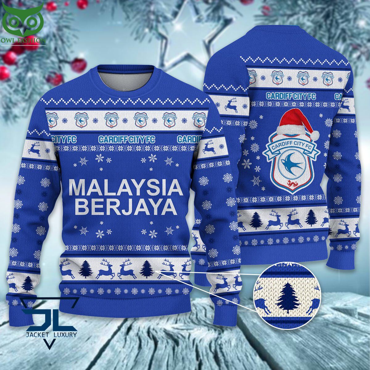 Cardiff City F.C EPL League Cup Ugly Sweater - Adult & Kids T-Shirts, Sweatshirts & Hoodies apparel design preview 1
