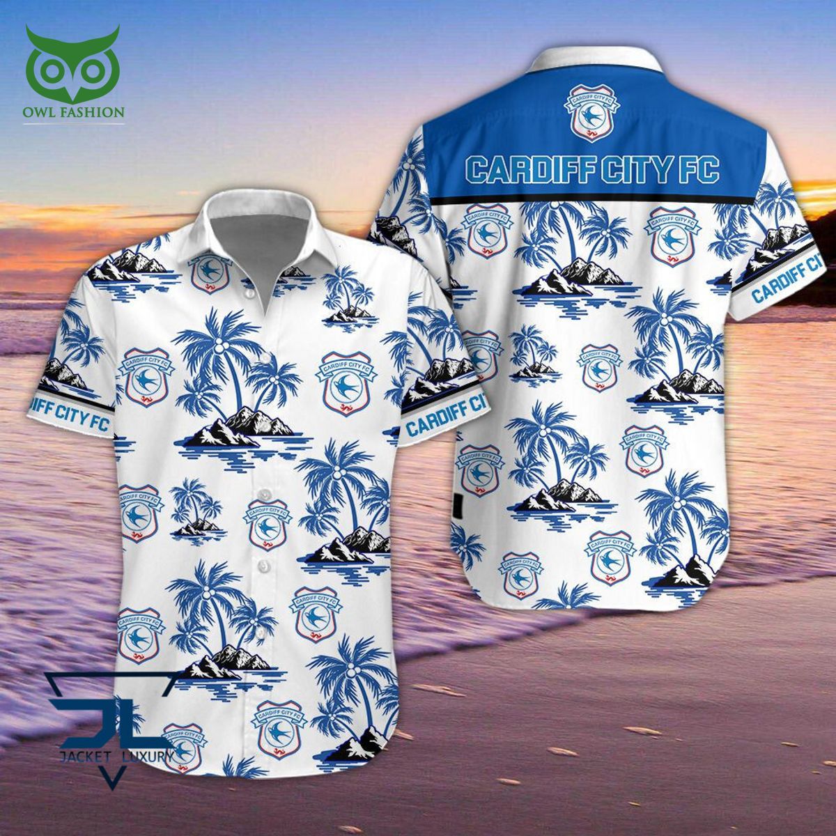 Cardiff City F.C Premier League Championship Hawaiian - Adult & Kids T-Shirts, Sweatshirts & Hoodies apparel design preview 1