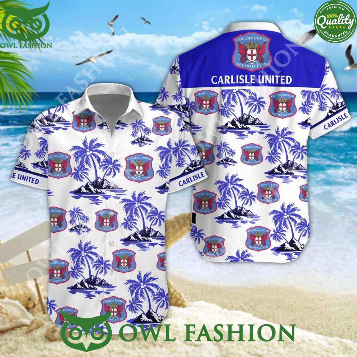 Carlisle United Coconut Island EFL League One - Adult & Kids T-Shirts, Sweatshirts & Hoodies apparel design preview 1