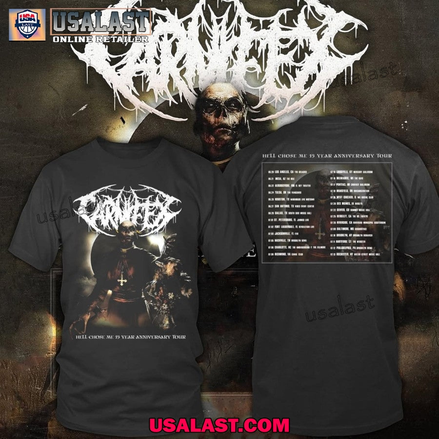 Carnifex Hell Chose Me 15 Year Anniversary 2025 Tour - Adult & Kids T-Shirts, Sweatshirts & Hoodies apparel design preview 1