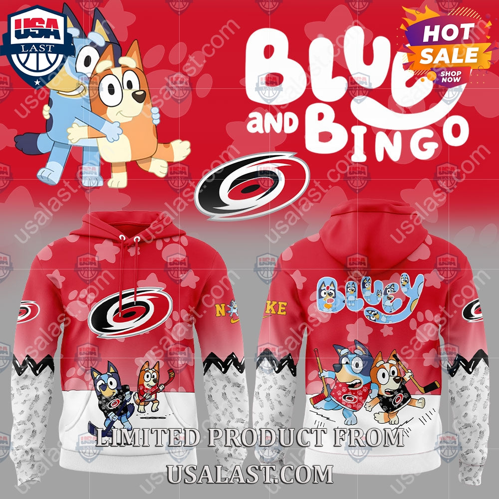 Carolina Hurricanes NHL Bluey and Bingo - Adult & Kids T-Shirts, Sweatshirts & Hoodies apparel design preview 1