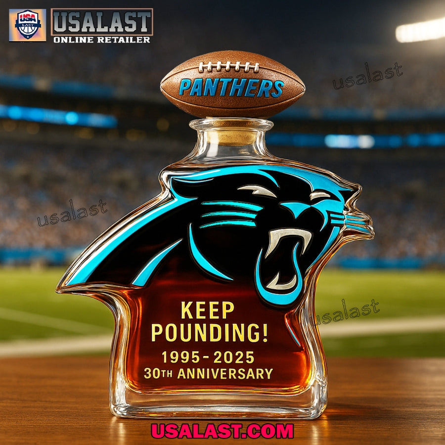Carolina Panthers 30th Anniversary Wine Decanter - Adult & Kids T-Shirts, Sweatshirts & Hoodies apparel design preview 1