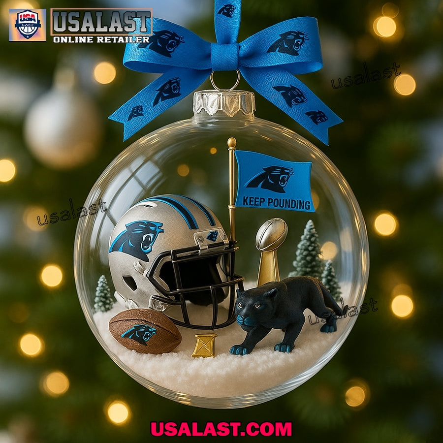 Carolina Panthers Clear Plastic Ball Christmas - Adult & Kids T-Shirts, Sweatshirts & Hoodies apparel design preview 1