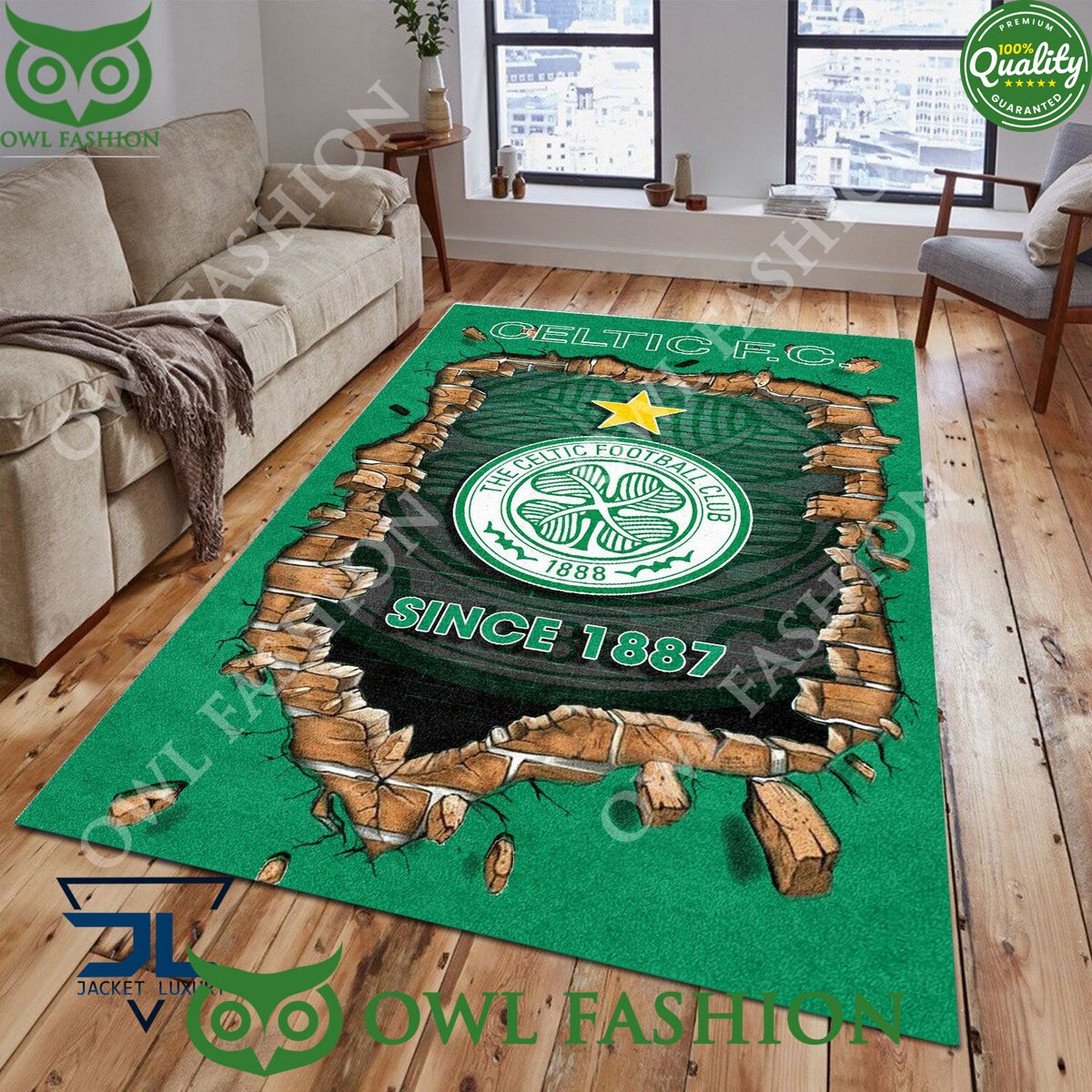 Celtic F.C. 1781 Scottish Broken Wall Living Room - Adult & Kids T-Shirts, Sweatshirts & Hoodies apparel design preview 1