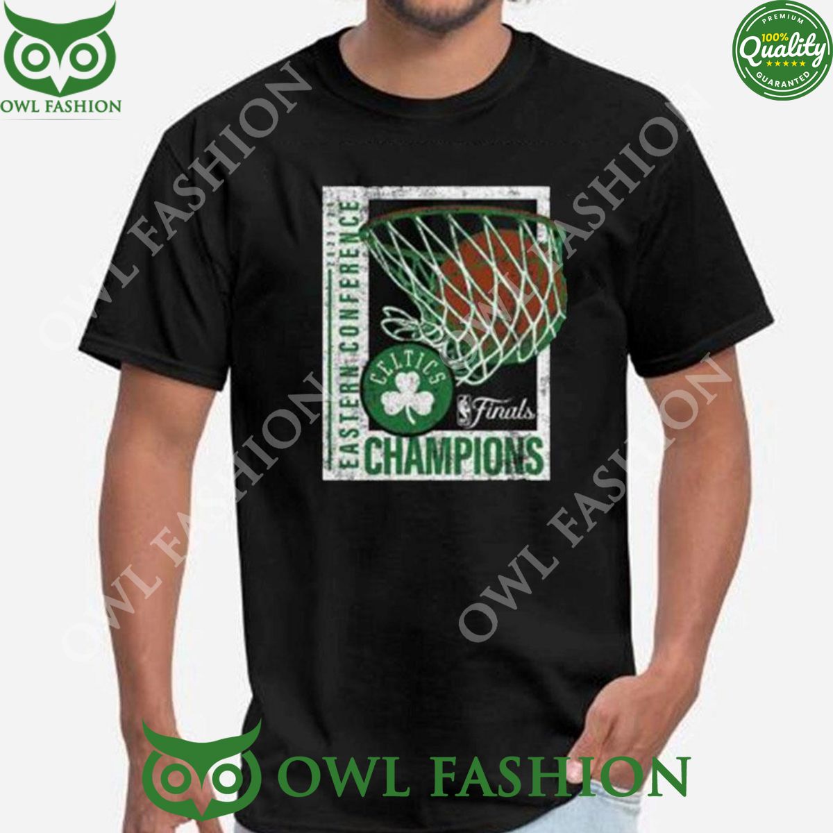 Celtics 2024 Eastern Conference Champions Full Court - Adult & Kids T-Shirts, Sweatshirts & Hoodies apparel design preview 1