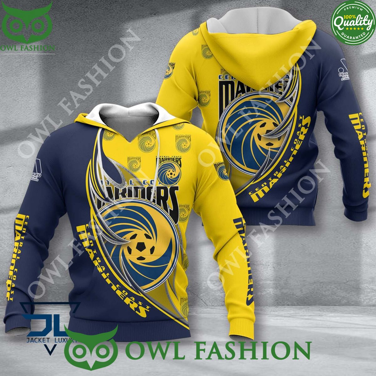 Central Coast Mariners A League Football 3D - Adult & Kids T-Shirts, Sweatshirts & Hoodies apparel design preview 1