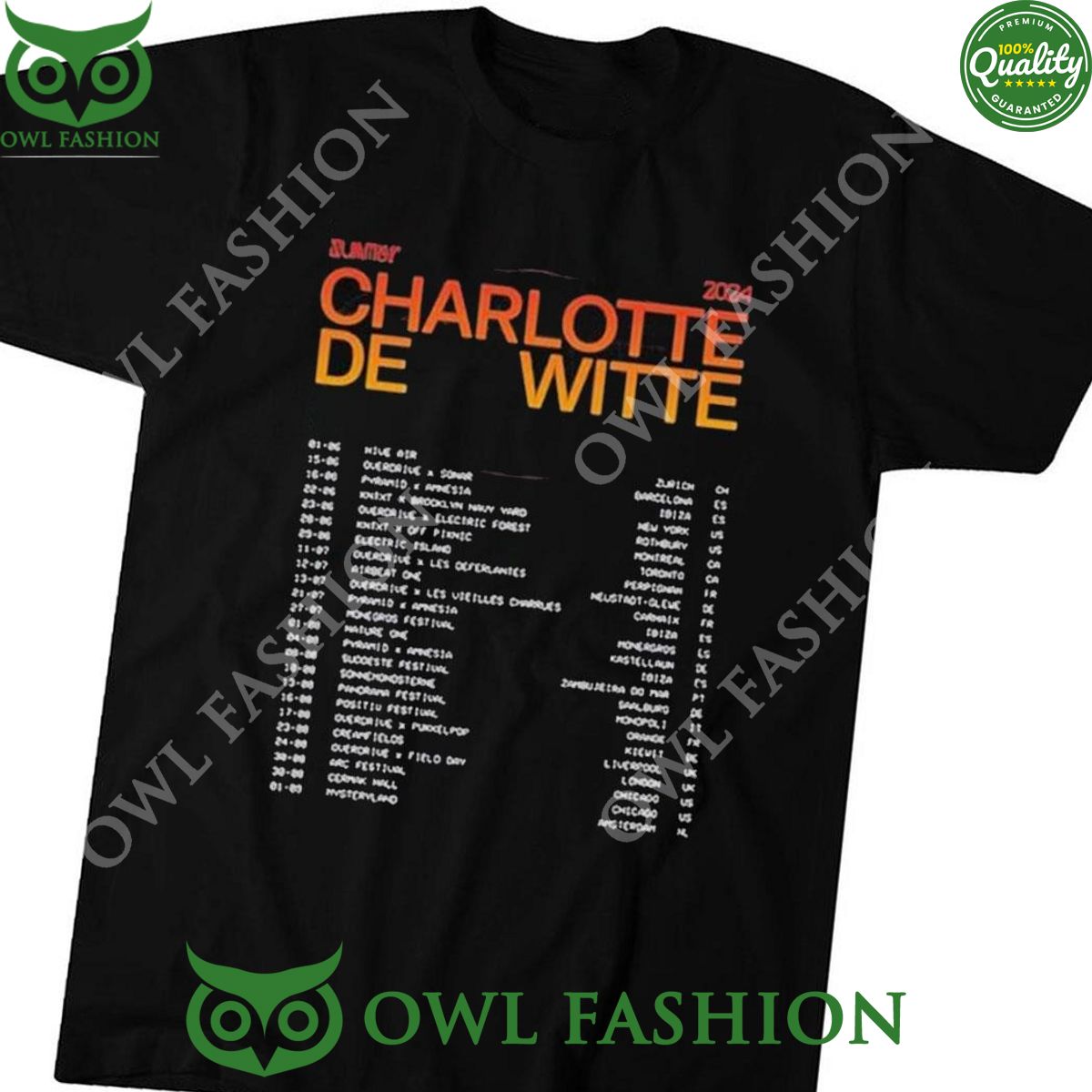 Charlotte De Witte Summer Tour 2024 - Adult & Kids T-Shirts, Sweatshirts & Hoodies apparel design preview 1
