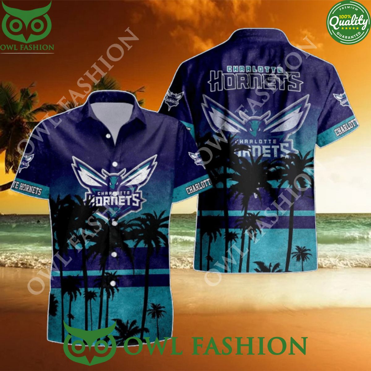 Charlotte Hornets NBA Hawaiian Trending Summer 2024 - Adult & Kids T-Shirts, Sweatshirts & Hoodies apparel design preview 1