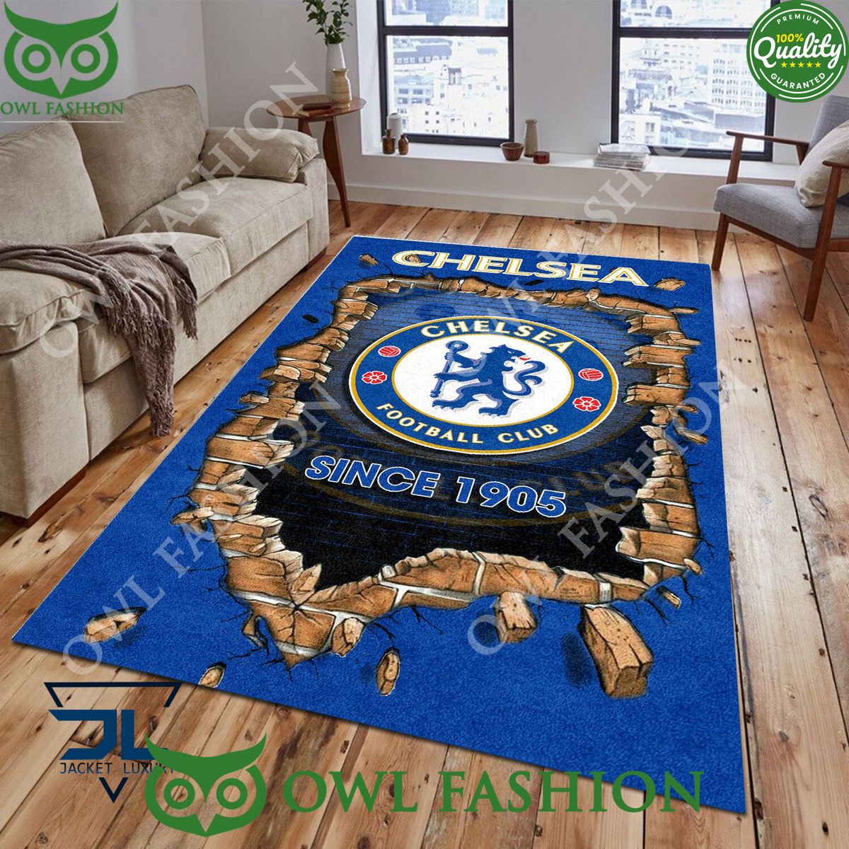 Chelsea F.C. 1872 Premier League Living Room Carpet - Adult & Kids T-Shirts, Sweatshirts & Hoodies apparel design preview 1