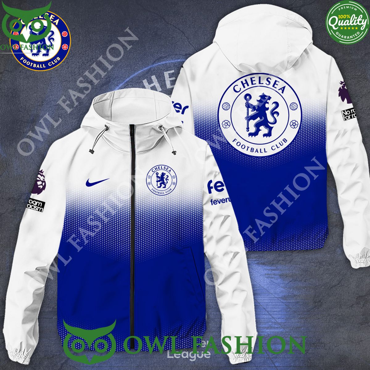 Chelsea FC Blue and White Premier League 3D - Adult & Kids T-Shirts, Sweatshirts & Hoodies apparel design preview 1