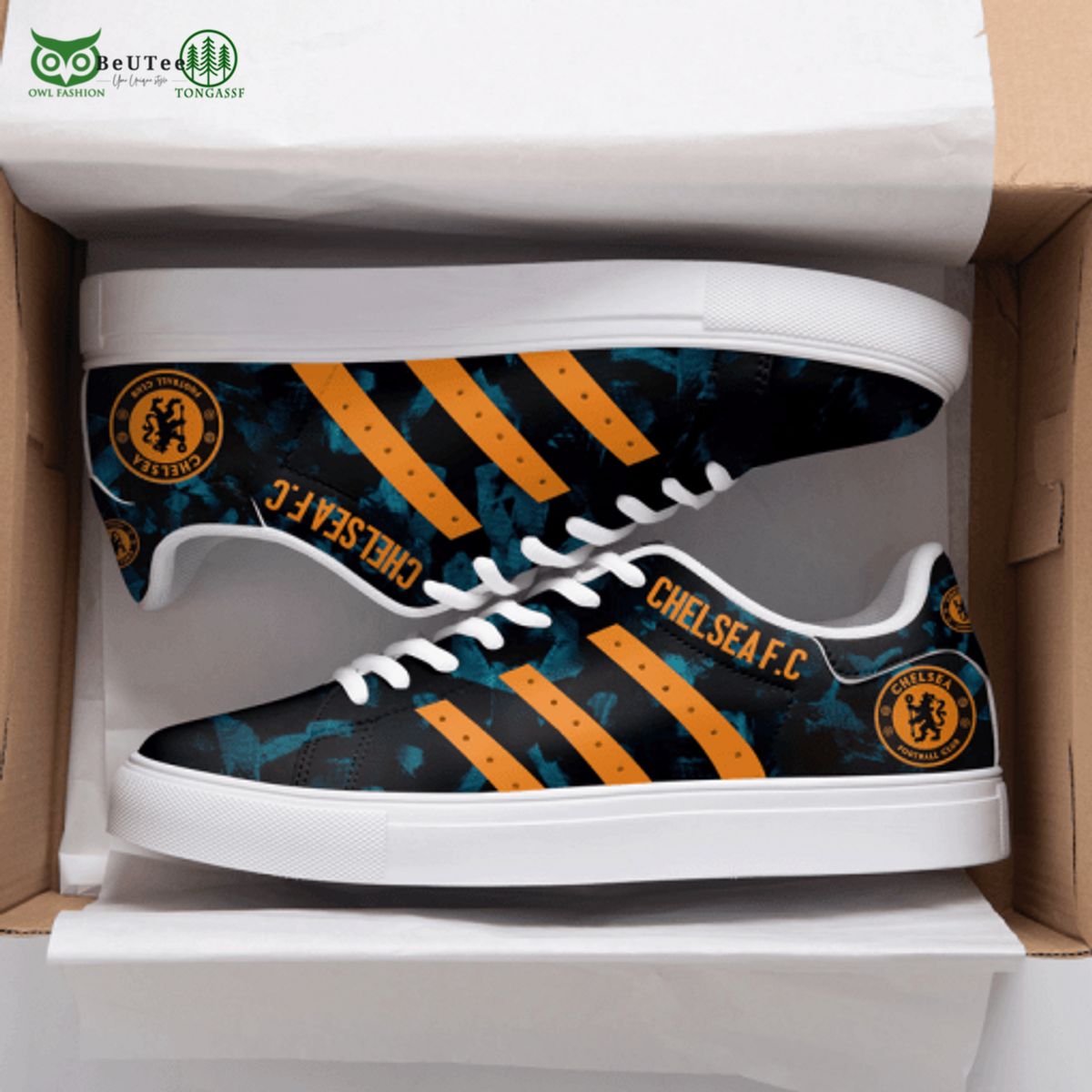 Chelsea FC English Football Camo Pattern Stan Smith - Adult & Kids T-Shirts, Sweatshirts & Hoodies apparel design preview 1