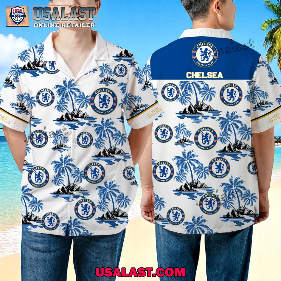 Chelsea FC Summer Hawaiian Outfit 2025 - Adult & Kids T-Shirts, Sweatshirts & Hoodies apparel design preview 1