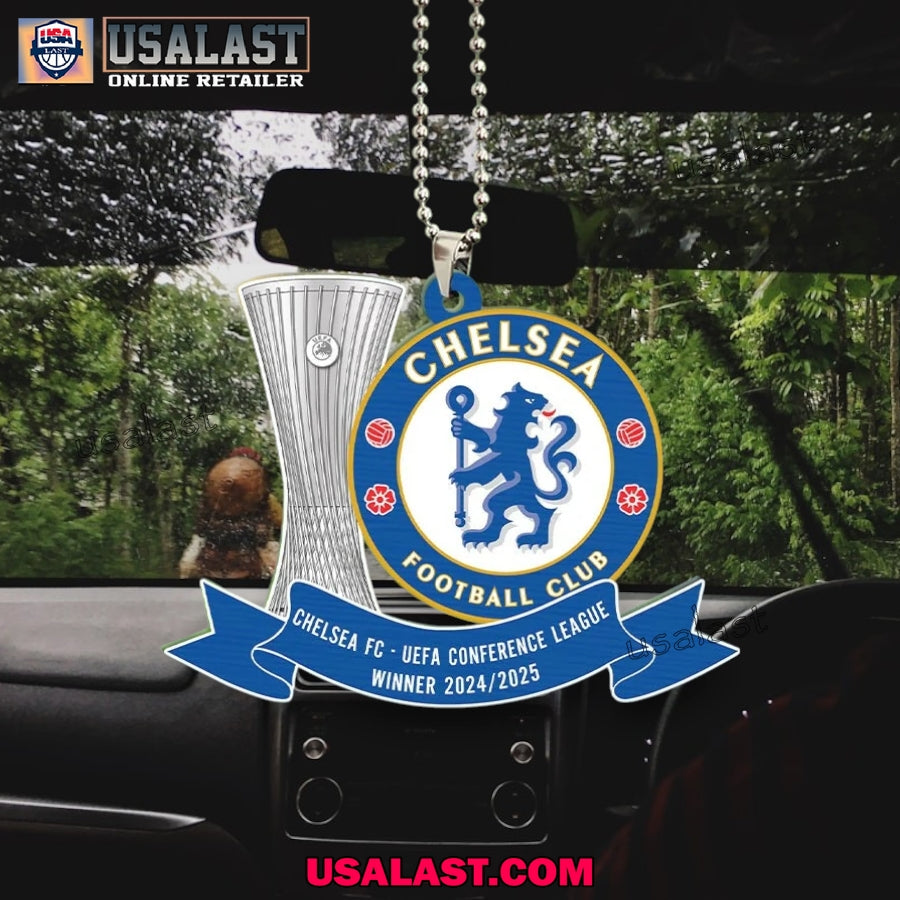 Chelsea FC UEFA Conference League Winner 2025 Car - Adult & Kids T-Shirts, Sweatshirts & Hoodies apparel design preview 1