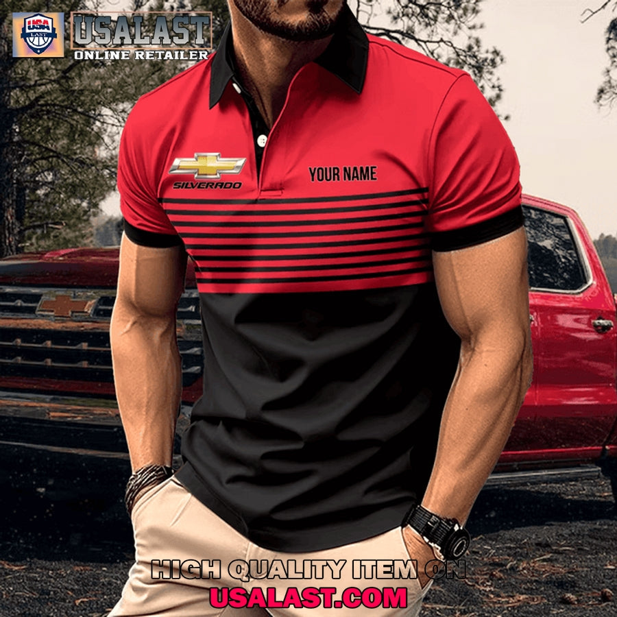 Chevy Silverado Custom Name Men Polo - Adult & Kids T-Shirts, Sweatshirts & Hoodies apparel design preview 1