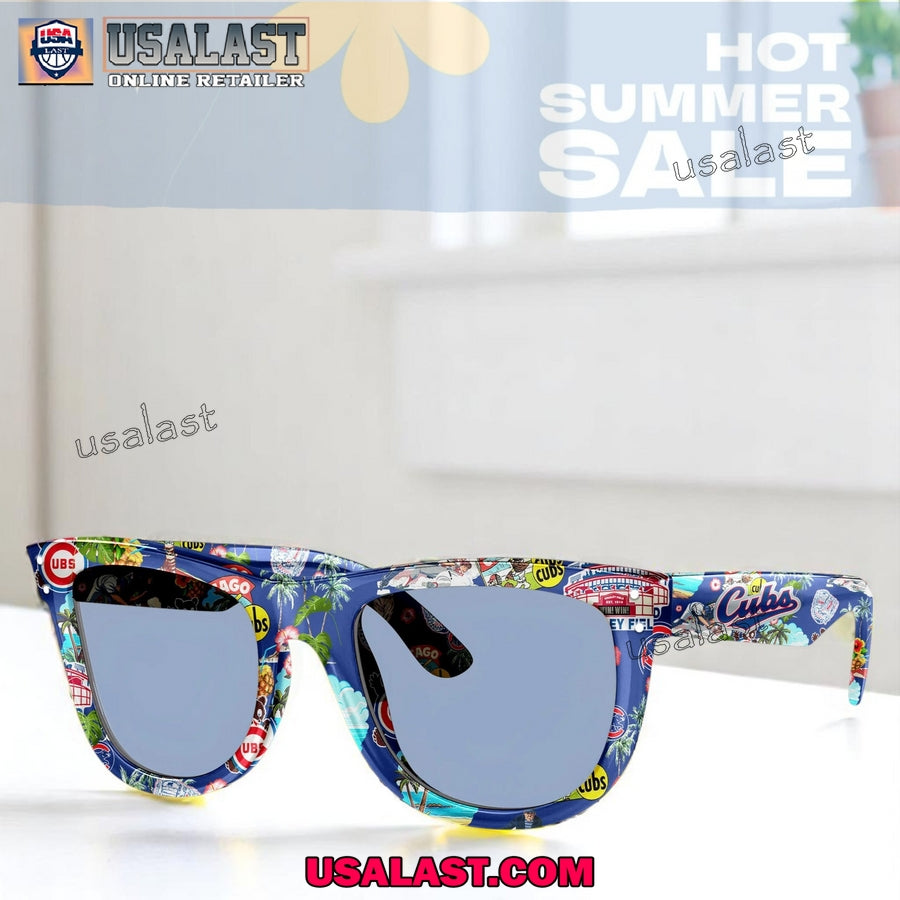 Chicago Cubs Beach Sunglasses - Adult & Kids T-Shirts, Sweatshirts & Hoodies apparel design preview 1