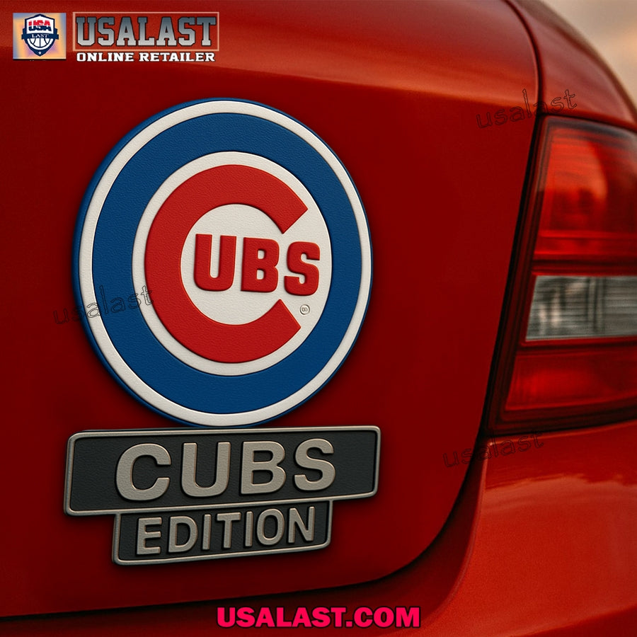 Chicago Cubs Car Emblem Custom 3D Badge - Adult & Kids T-Shirts, Sweatshirts & Hoodies apparel design preview 1