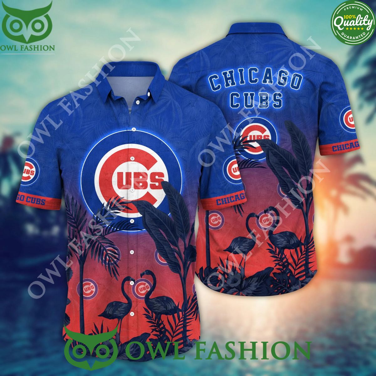 Chicago Cubs Floral Forest MLB Hawaiian and shorts - Adult & Kids T-Shirts, Sweatshirts & Hoodies apparel design preview 1