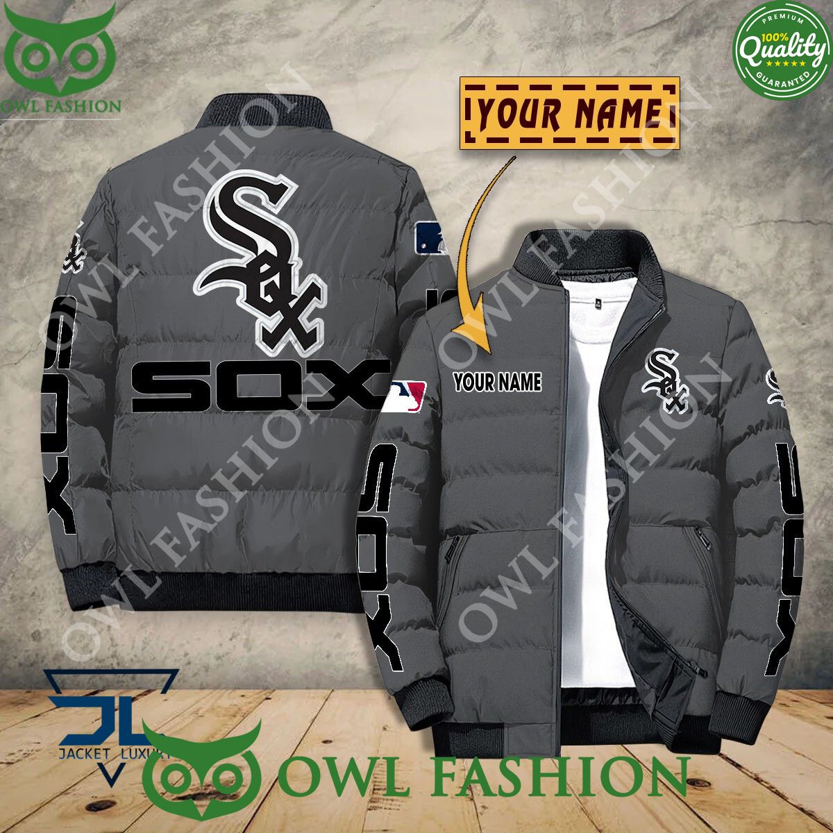 Chicago White Sox Custom Name MLB Baseball Jacket - Adult & Kids T-Shirts, Sweatshirts & Hoodies apparel design preview 1