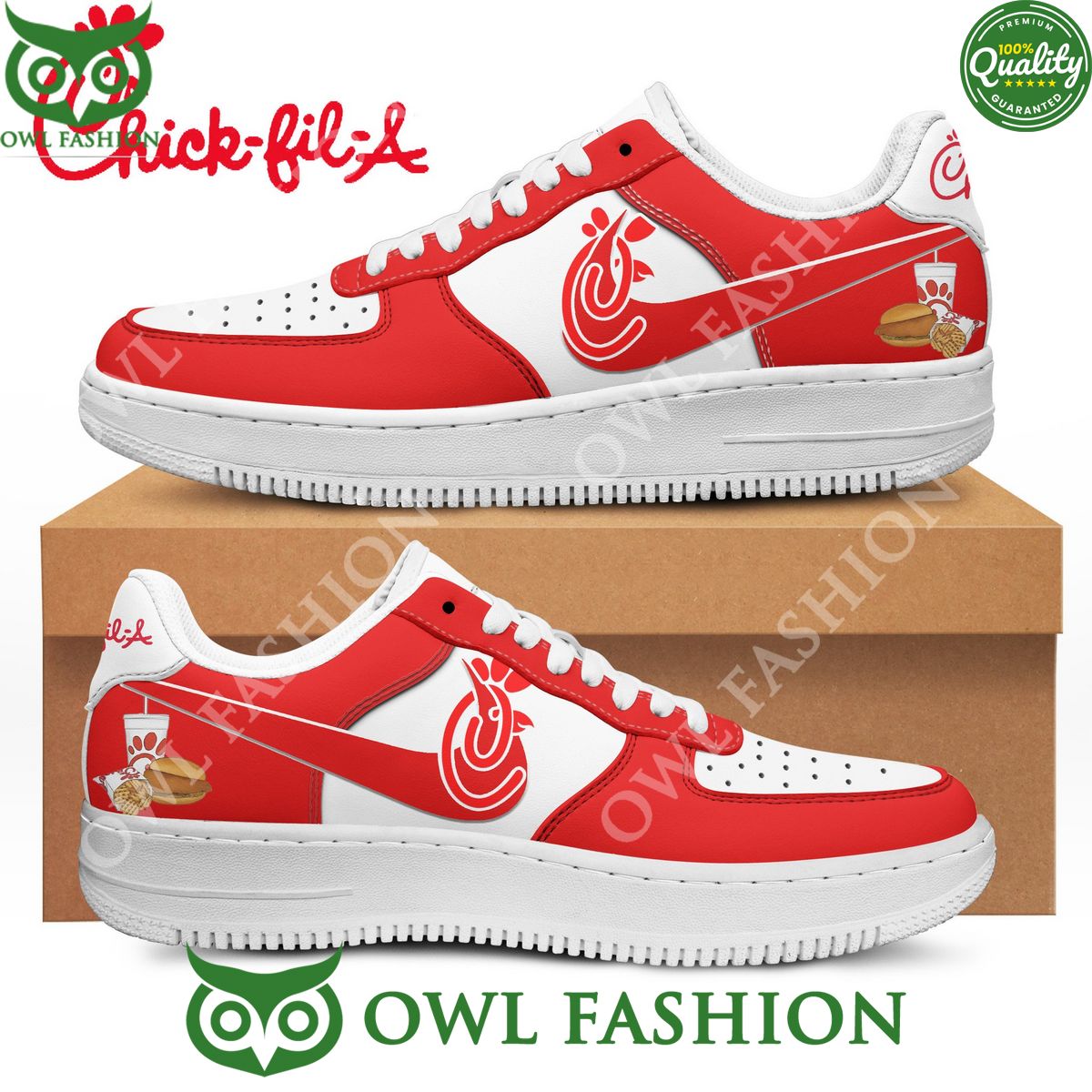 Chick fil A Chicken Sandwiches Red Air Force shoes - Adult & Kids T-Shirts, Sweatshirts & Hoodies apparel design preview 1