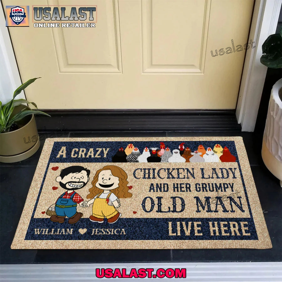 Chicken Lady And Her Grumpy Old Man Live Here Custom - Adult & Kids T-Shirts, Sweatshirts & Hoodies apparel design preview 1