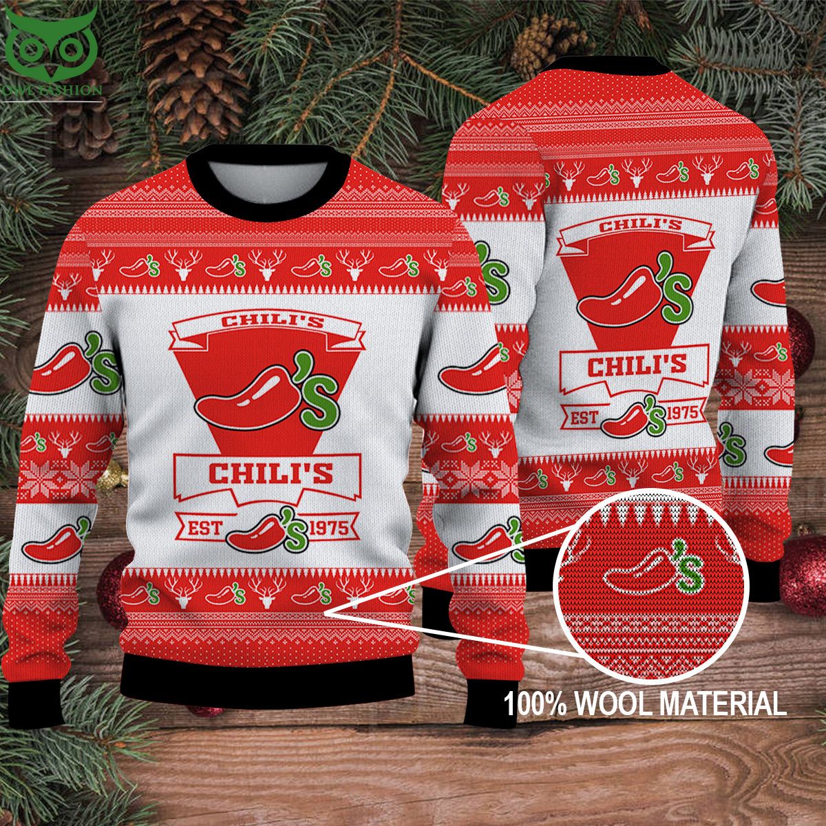 Chili's Hot Ugly Sweater - Adult & Kids T-Shirts, Sweatshirts & Hoodies apparel design preview 1