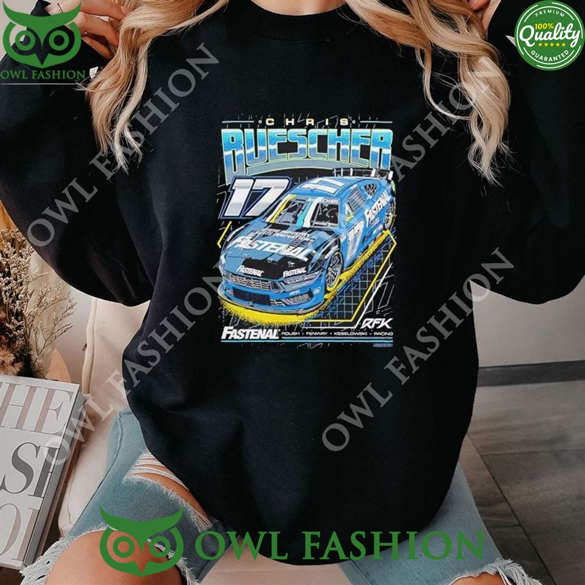 Chris Buescher 2024 Fastenal - Adult & Kids T-Shirts, Sweatshirts & Hoodies apparel design preview 1