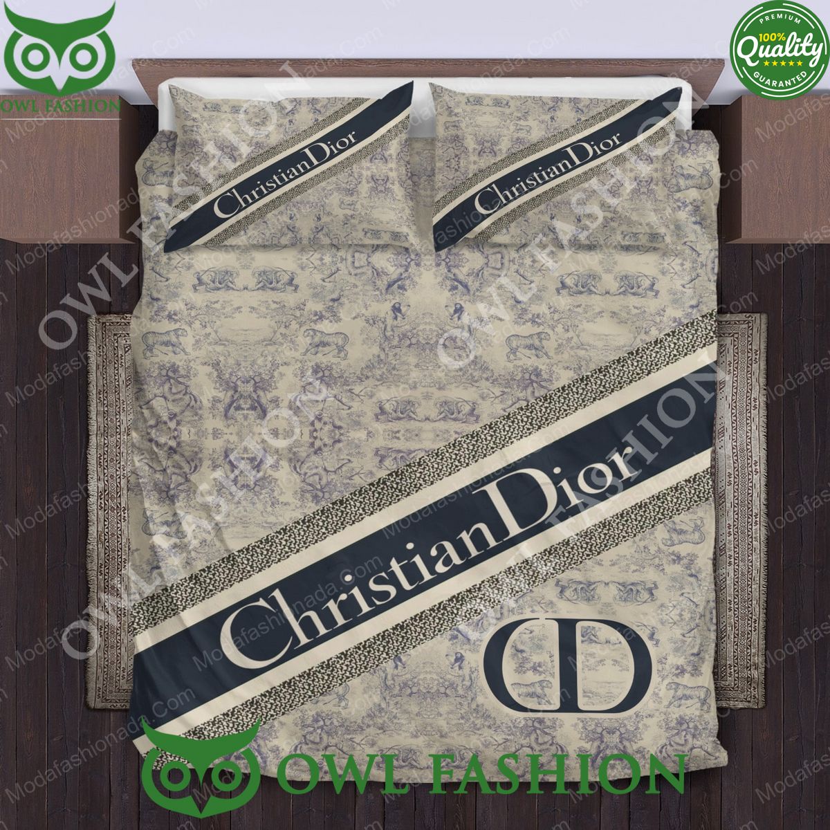 Christian Dior Toile De Jouy Pattern Bedding Sets - Adult & Kids T-Shirts, Sweatshirts & Hoodies apparel design preview 1