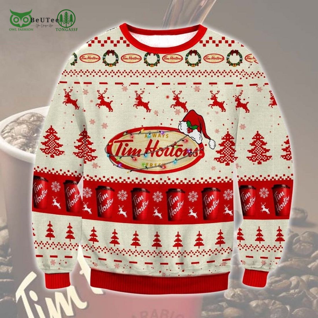 Christmas Fast Food Snacks Ugly Sweater - Adult & Kids T-Shirts, Sweatshirts & Hoodies apparel design preview 1