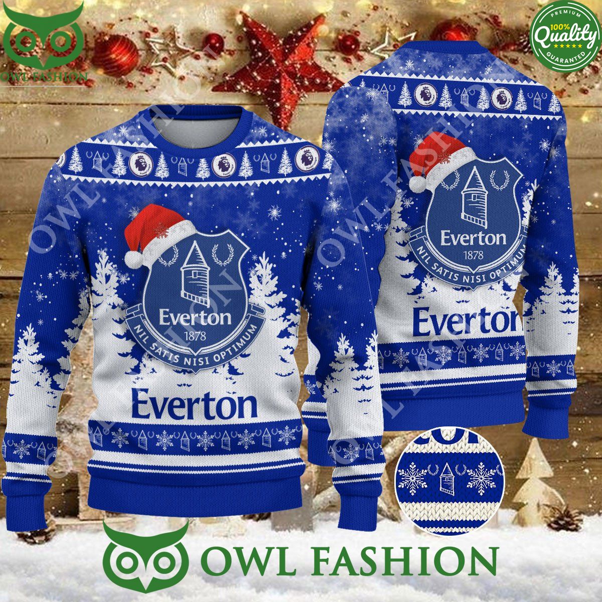 Christmas Football Everton F.C EFL Ugly Premier - Adult & Kids T-Shirts, Sweatshirts & Hoodies apparel design preview 1