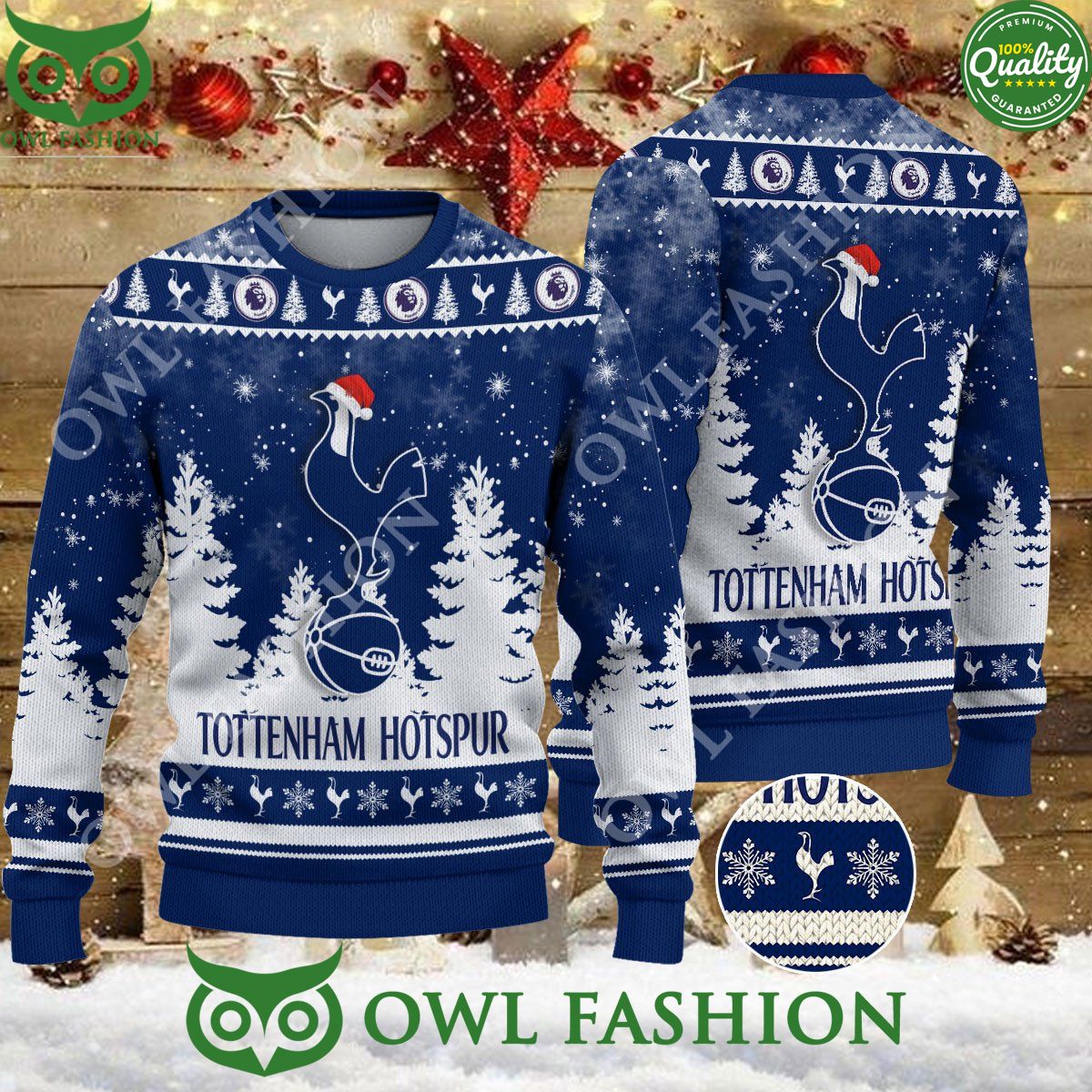 Christmas Football Tottenham Hotspur F.C EFL Ugly - Adult & Kids T-Shirts, Sweatshirts & Hoodies apparel design preview 1