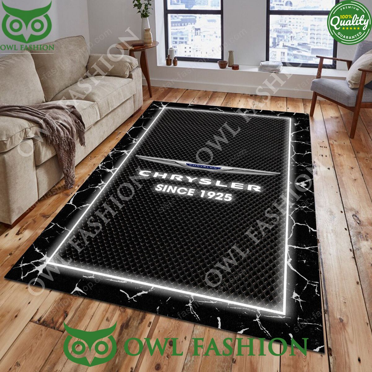 Chrysler Luxury Car Brand Carpet Rug Living Room - Adult & Kids T-Shirts, Sweatshirts & Hoodies apparel design preview 1