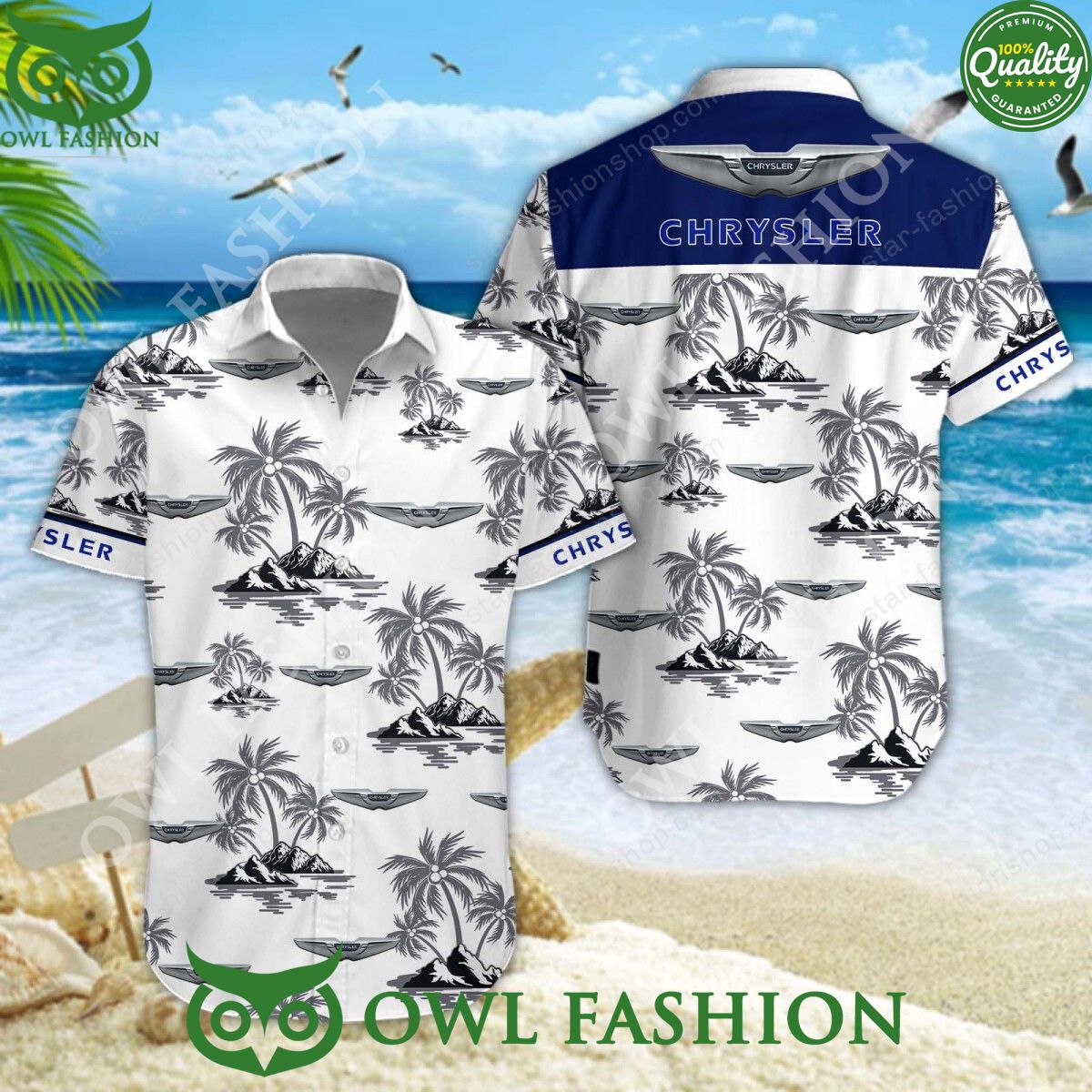 Chrysler Luxury Motor Brand Hawaiian and Shorts - Adult & Kids T-Shirts, Sweatshirts & Hoodies apparel design preview 1