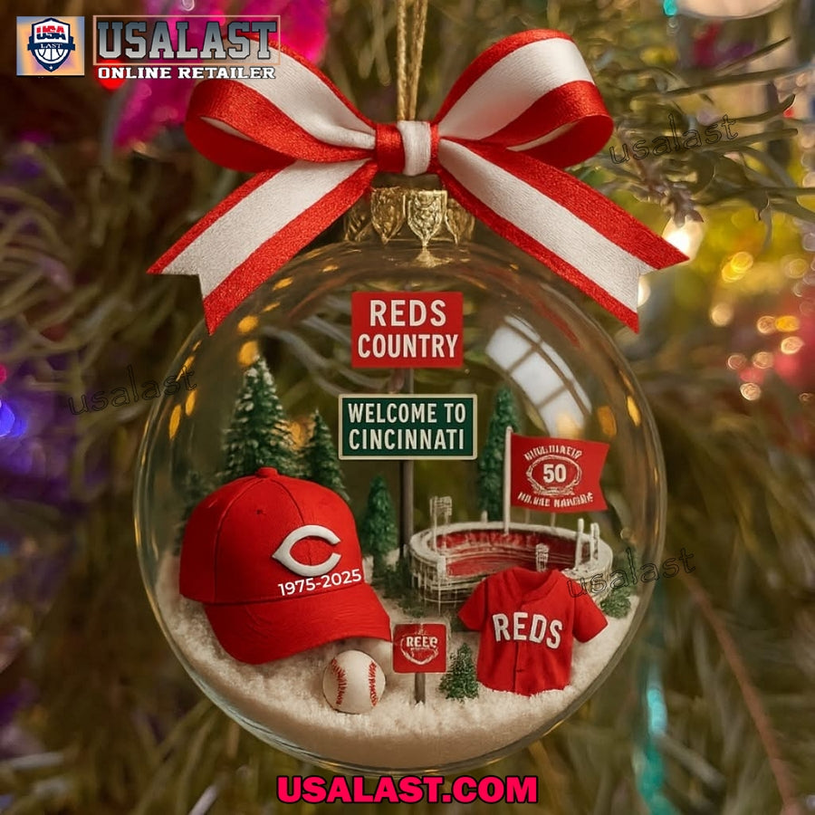 Cincinnati Reds 50 Year Anniversary Christmas - Adult & Kids T-Shirts, Sweatshirts & Hoodies apparel design preview 1