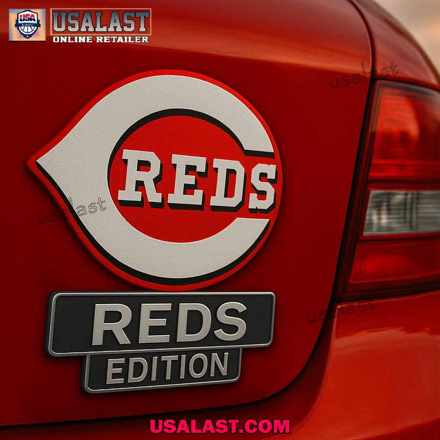 Cincinnati Reds Car Emblem Custom 3D Badge - Adult & Kids T-Shirts, Sweatshirts & Hoodies apparel design preview 1