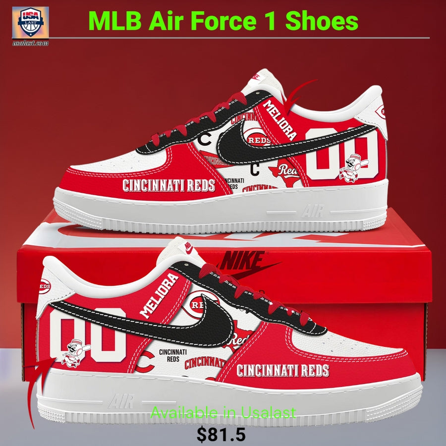 Cincinnati Reds Personalized Air Force 1 Shoes - Adult & Kids T-Shirts, Sweatshirts & Hoodies apparel design preview 1