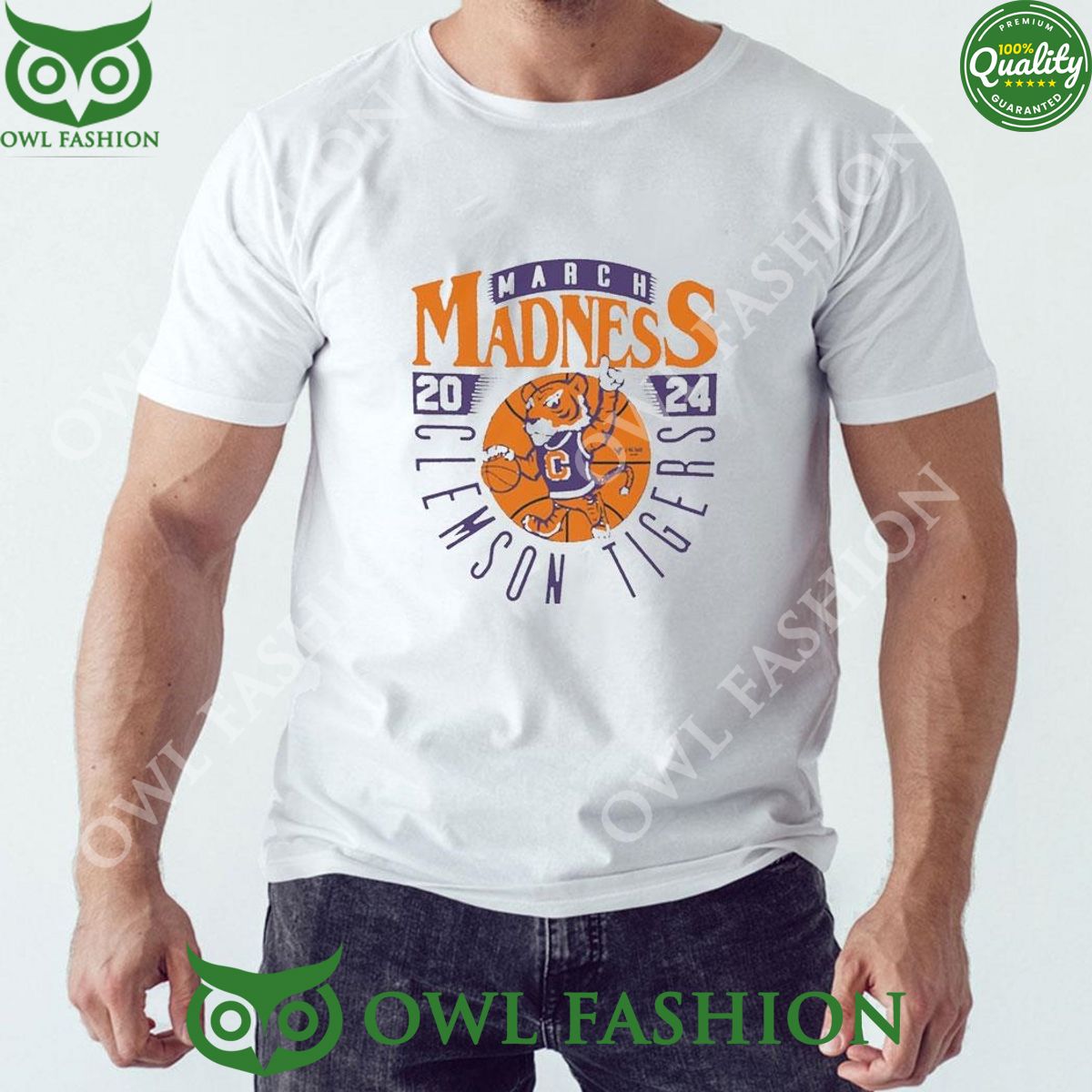 Clemson Tigers March Madness Mascot 2024 - Adult & Kids T-Shirts, Sweatshirts & Hoodies apparel design preview 1