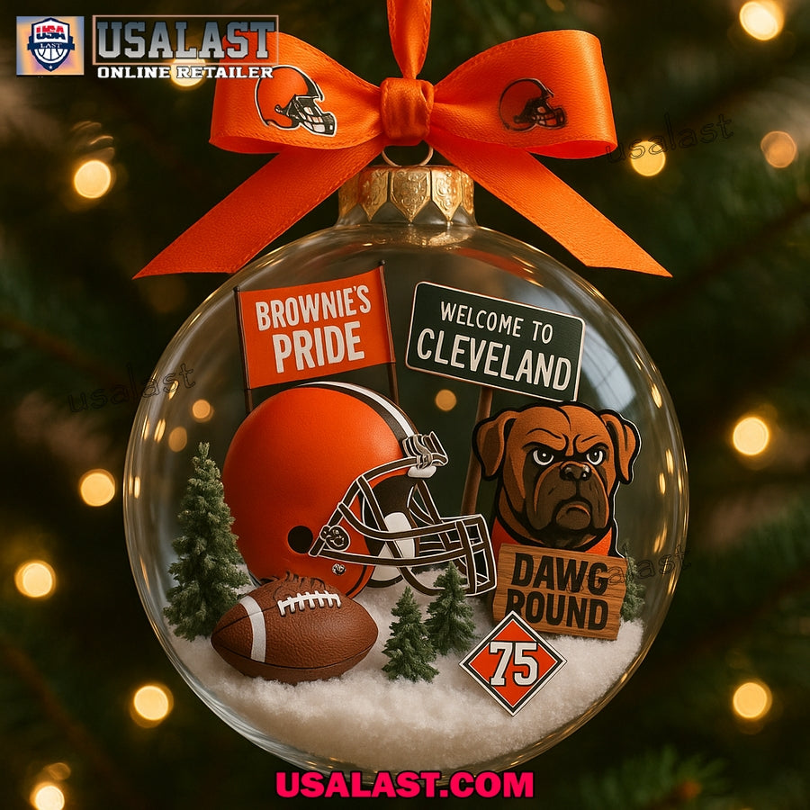 Cleveland Browns Commemorative Christmas Ornament - Adult & Kids T-Shirts, Sweatshirts & Hoodies apparel design preview 1