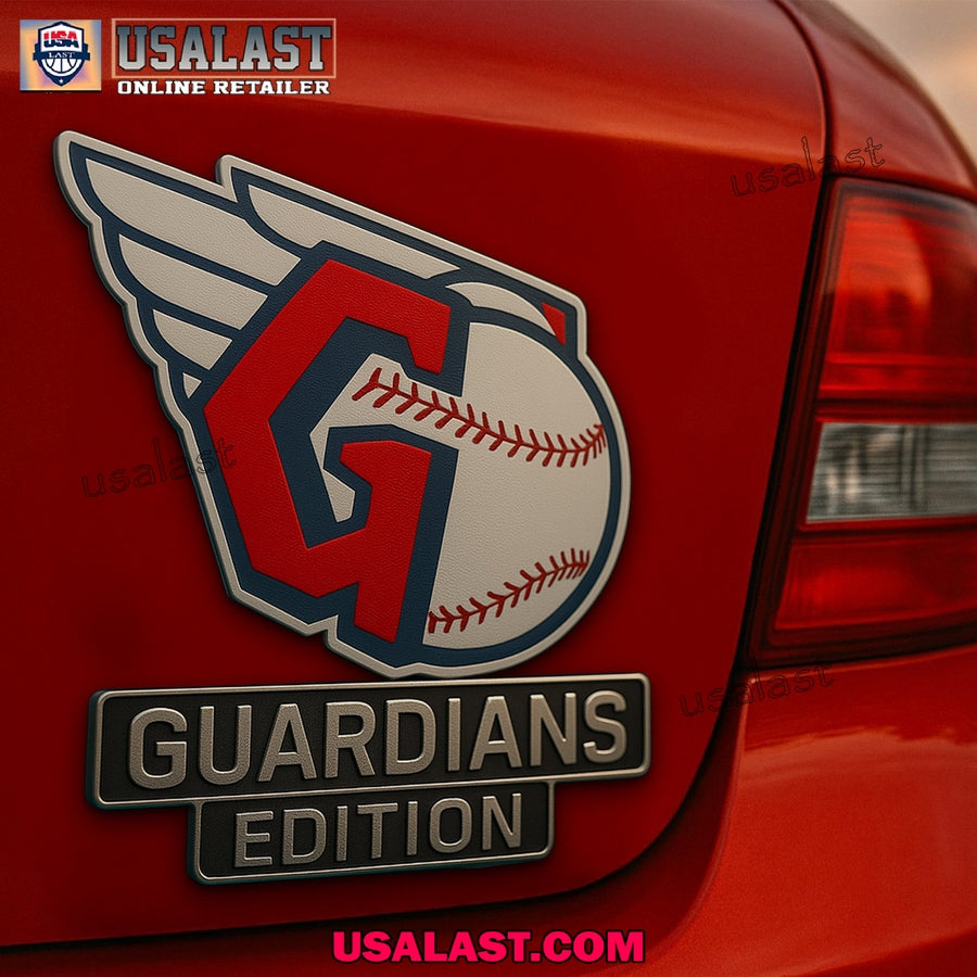 Cleveland Guardians Car Emblem Custom 3D Badge - Adult & Kids T-Shirts, Sweatshirts & Hoodies apparel design preview 1