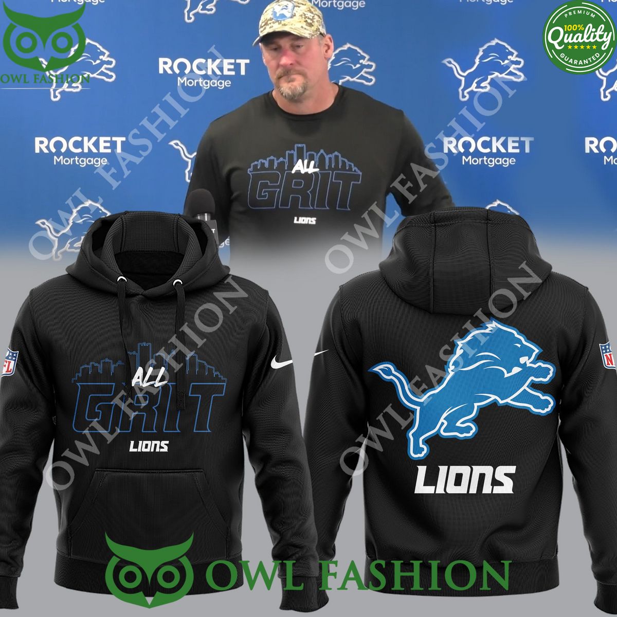 Coach Dan Campbell Detroit Lions All Grit Printed - Adult & Kids T-Shirts, Sweatshirts & Hoodies apparel design preview 1