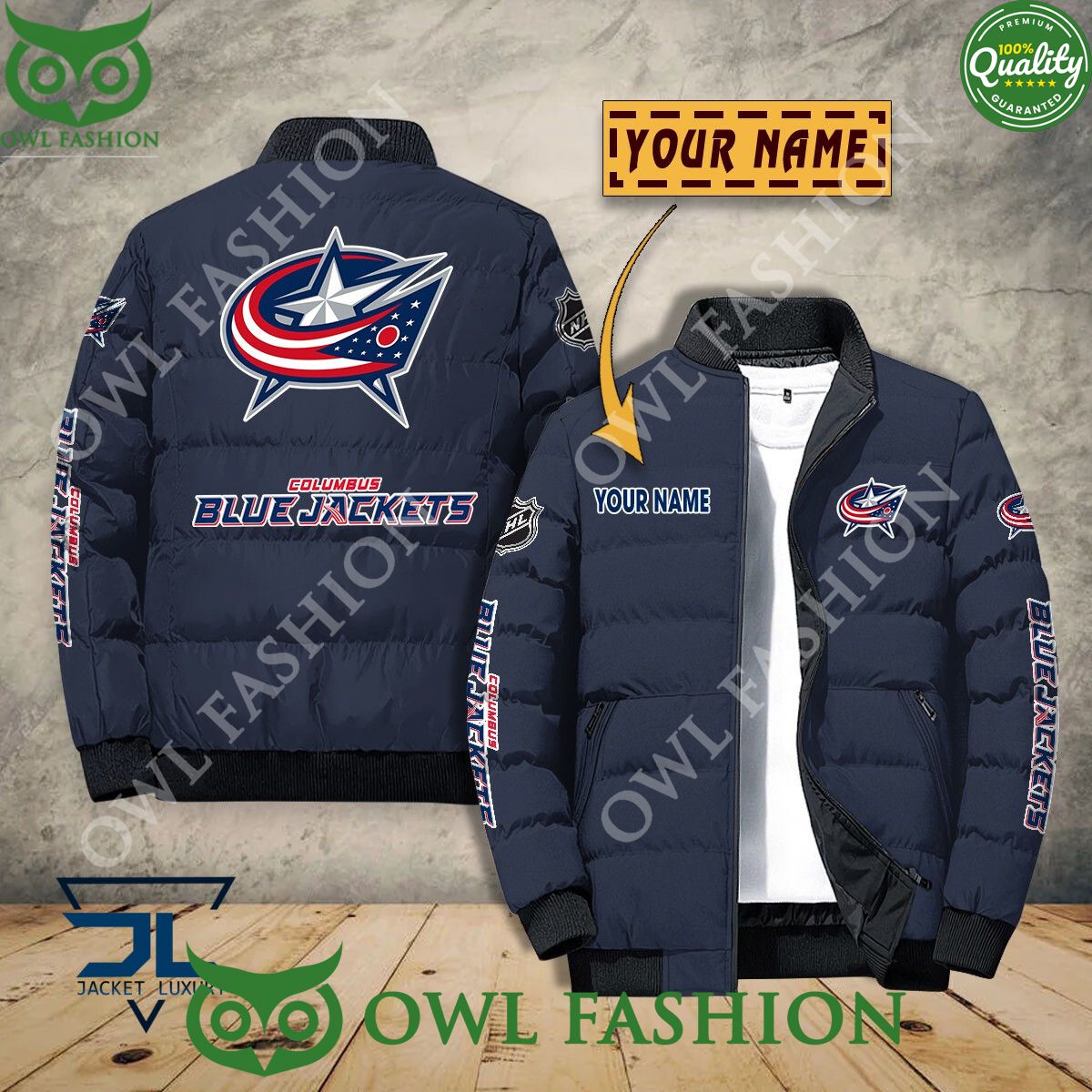 Columbus Blue Jackets Custom Name NHL Ice Hockey - Adult & Kids T-Shirts, Sweatshirts & Hoodies apparel design preview 1