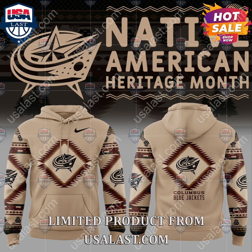 Columbus Blue Jackets NHL Native American Heritage - Adult & Kids T-Shirts, Sweatshirts & Hoodies apparel design preview 1