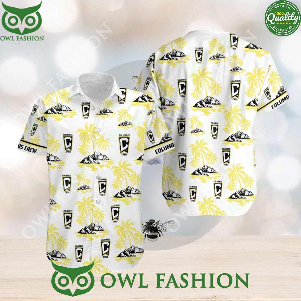 Columbus Crew Sc MLS Coconut Island Hawaiian - Adult & Kids T-Shirts, Sweatshirts & Hoodies apparel design preview 1