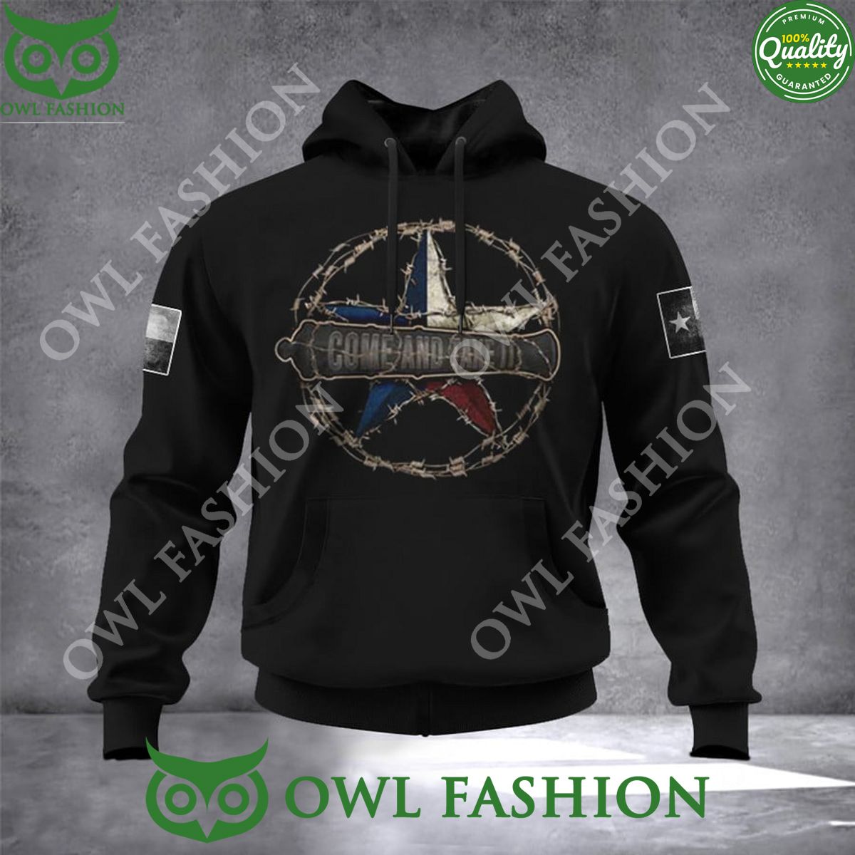 Come And Take It Barbed Wire Texas We Stand With 3d - Adult & Kids T-Shirts, Sweatshirts & Hoodies apparel design preview 1