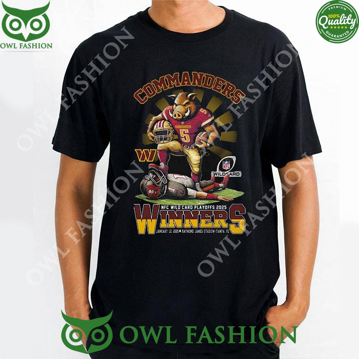 Commanders Nfc Wild Card Playoffs 2025 Winners - Adult & Kids T-Shirts, Sweatshirts & Hoodies apparel design preview 1