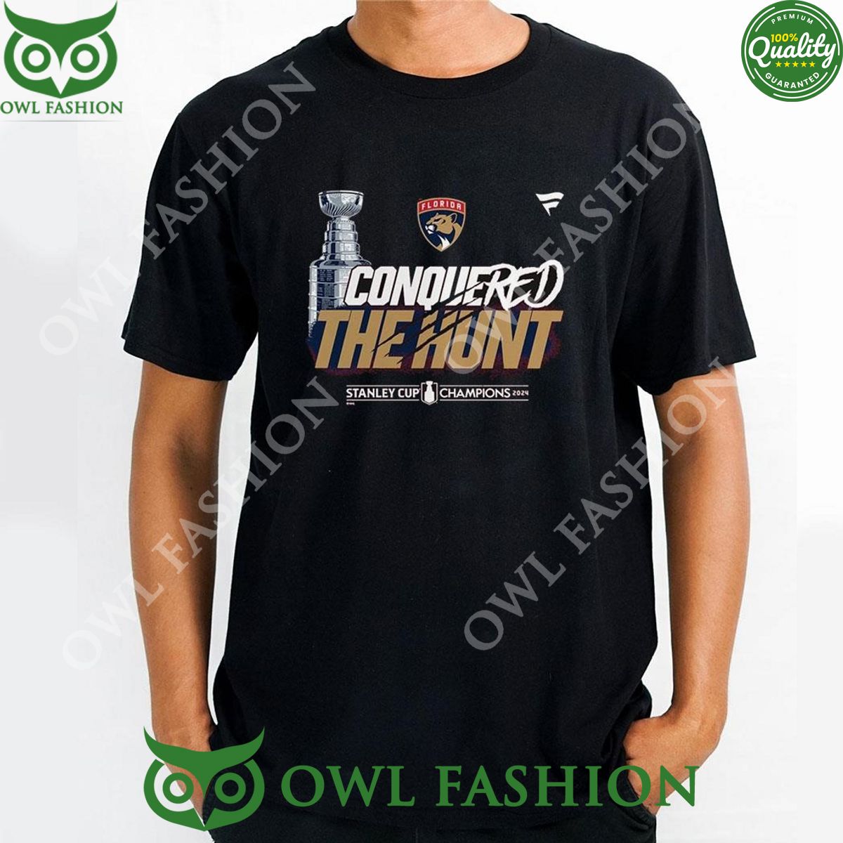 Conquered The Hunt Florida Panthers Stanley Cup - Adult & Kids T-Shirts, Sweatshirts & Hoodies apparel design preview 1
