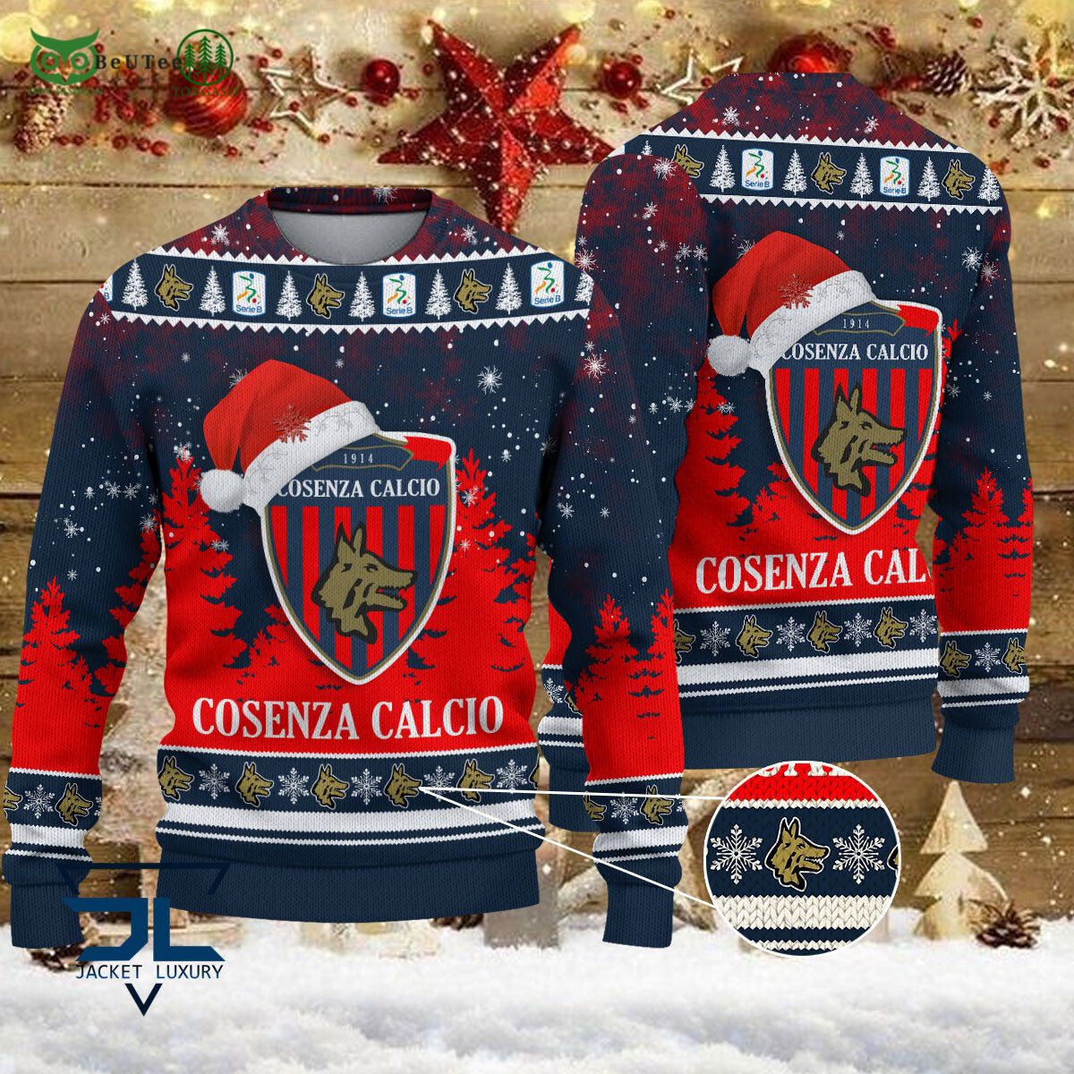Cosenza Calcio Lega Serie A Champion Ugly Sweater - Adult & Kids T-Shirts, Sweatshirts & Hoodies apparel design preview 1