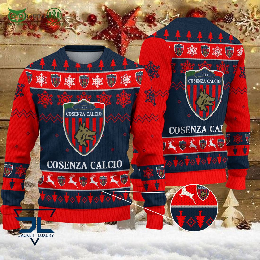 Cosenza Calcio Team Football Lega Serie A Ugly - Adult & Kids T-Shirts, Sweatshirts & Hoodies apparel design preview 1